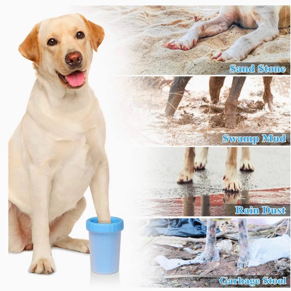 New Dog Paw Cleaner Washer Cup Portable Silicone Pet Cleaning Brush Feet Paw